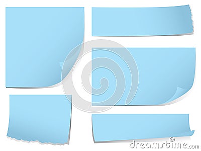 Sticky memo note set Vector Illustration