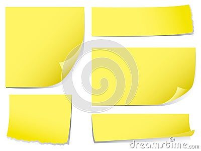 Sticky memo notes Vector Illustration