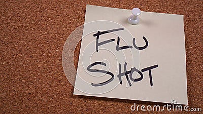 Flu Shot Reminder Stock Photo