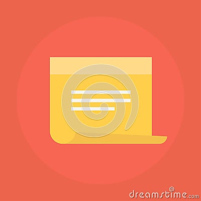 Sticky note vector icon Vector Illustration