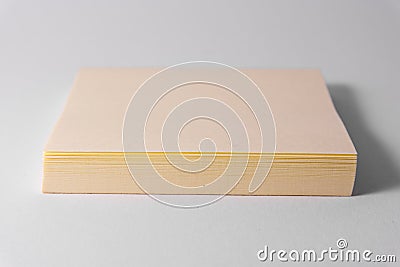 Sticky Notes Notepad Yellow Square White Background Office Suppl Stock Photo