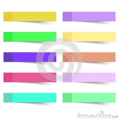 Sticky Notes 10 Pcs. Stock Photo