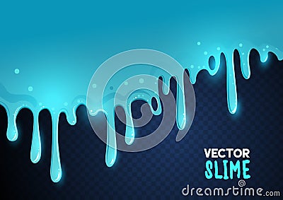 Sticky Oozing Blue Slime Vector Vector Illustration