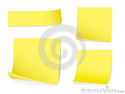 Sticky post it notes Vector Illustration