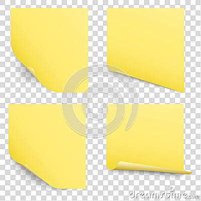 sticky reminder notes vector set Vector Illustration