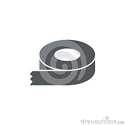 Sticky tape vector icon. Dispenser drawing flat scotch label adhesive tape roll. Vector Illustration