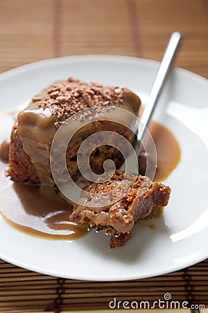 Sticky toffee pudding Stock Photo