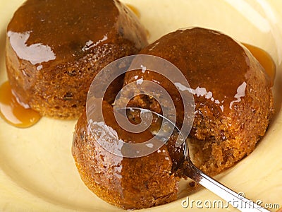 Sticky toffee pudding Stock Photo