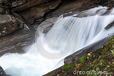 Stieber waterfall in Moos, South Tyrol Stock Photo