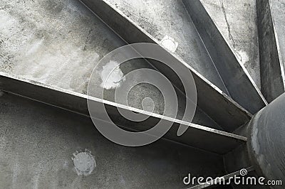 Stiffening ribs at a large reel Stock Photo