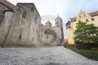 The Stiftskirche church in Quedlinburg, Germany Stock Photo