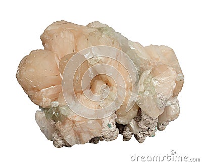 Stilbite mineral isolated Stock Photo