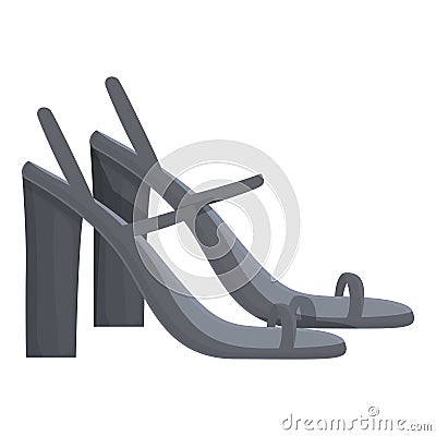 Stiletto high heels shoes icon cartoon vector. Female fashion Vector Illustration