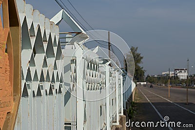 Still fence of Khonkaen university Stock Photo