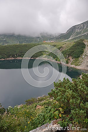 Still lake in Kurobe Toyama Stock Photo