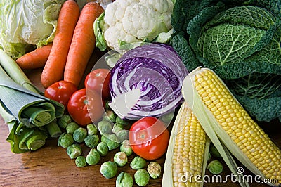 Still life with cabbages Stock Photo