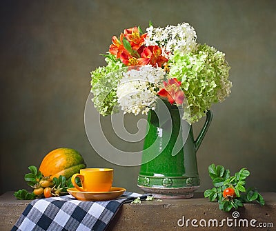 Still life with flowers Stock Photo