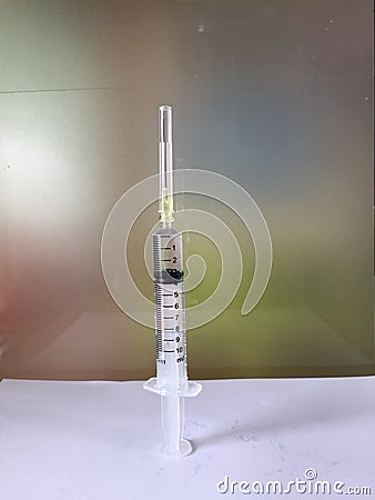 Syringe 10ml on white Background Stock Photo