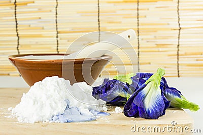 Still life ingredient for cooking with Asian pigeonwings flower Stock Photo