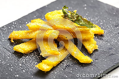 still life of polenta fries Stock Photo