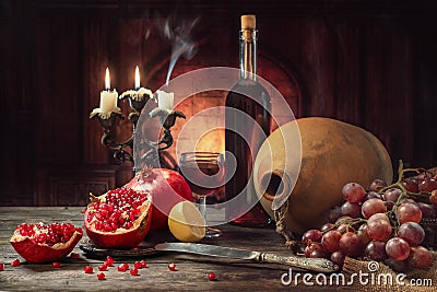 Still life in a rustic style. Stock Photo