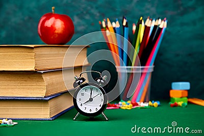 Still life with school books. Back to school Stock Photo