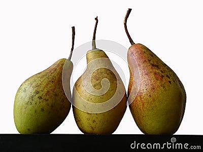 Still life with three pears Stock Photo