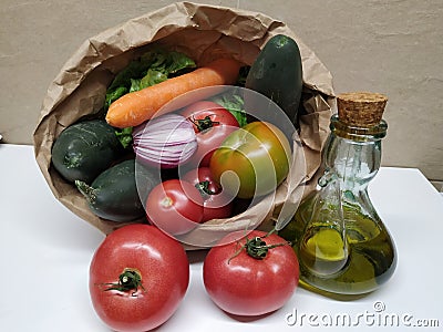 Still life with vegetables, healthy food Stock Photo