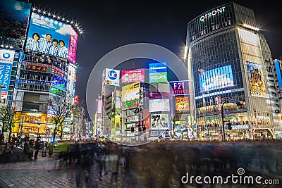 Stillness In The Crowd // Tokyo, Japan Editorial Stock Photo