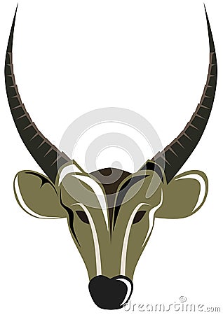 Stilyzed antelope isolated Vector Illustration