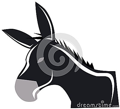 Stilyzed donkey isolated Stock Photo