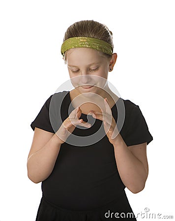 Stimming Girl Stock Photo