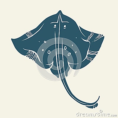 Stingray icon isolated. Vector Vector Illustration