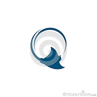 Stingray logo Vector Illustration