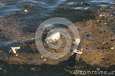 Stinking polluted water Havana Stock Photo