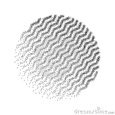 Stipple dots effect abstract background. Vector Illustration