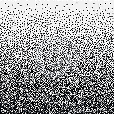 Stipple pattern for design. Monochromatic minimalistic geometric pattern with randomly located circles. Vector Illustration