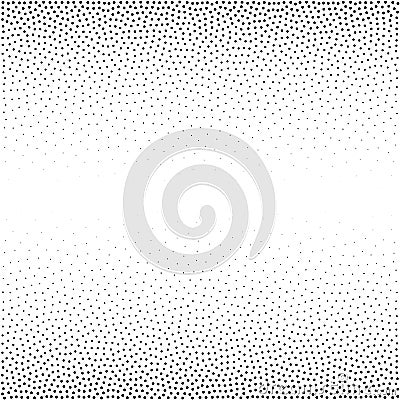 Stippling abstract dotted background for your design. Sparkling effect vector frame. Golden dots pattern isolated on the white bac Vector Illustration