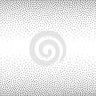 Stippling abstract dotted background for your design. Sparkling effect vector frame. Golden dots pattern isolated on the white bac Vector Illustration