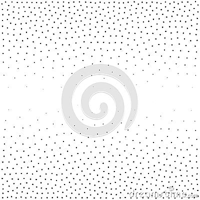 Stippling abstract dotted background for your design. Sparkling effect vector frame. Golden dots pattern isolated on the white bac Vector Illustration