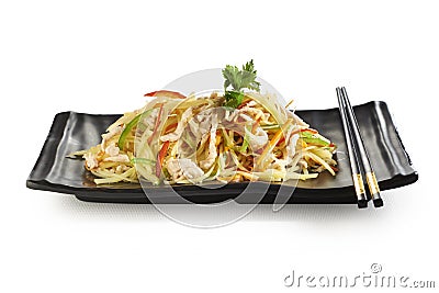 Stir fried bamboo shoots tradition chinese cuisine Stock Photo