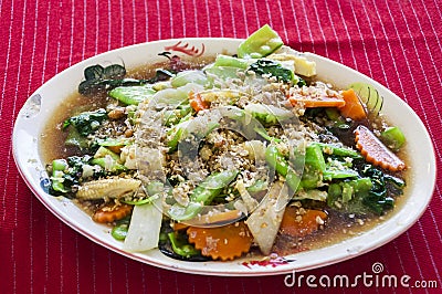 Stir-fried mix vegetables Stock Photo