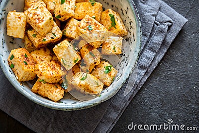 Stir Fried Tofu Stock Photo