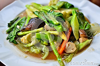 Stir fried variety of vegetables Stock Photo