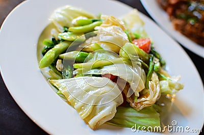 Stir fried variety of vegetables Stock Photo