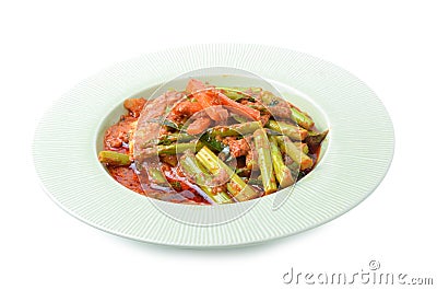 Stir fried variety of vegetables , Thai style food Stock Photo