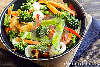 Stir fried vegetables Stock Photo