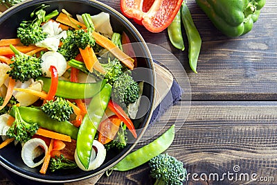 Stir fried vegetables Stock Photo