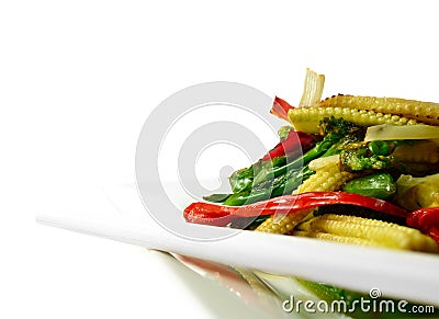 Stir Fry Vegetables Stock Photo