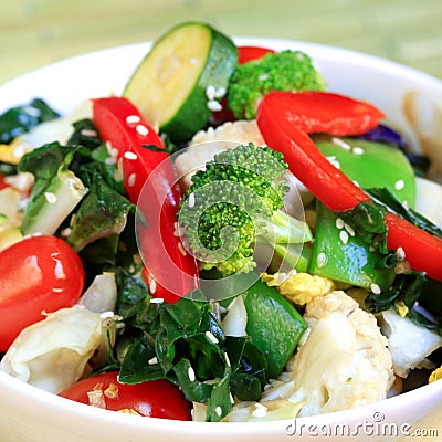 Stir Fry Vegetables Stock Photo